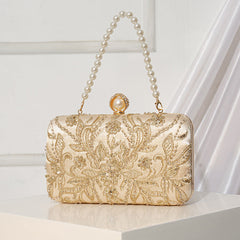 Beaded-embroidery Tote Bag In A Modern Chinese Style For Women