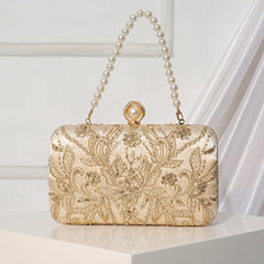 Beaded-embroidery Tote Bag In A Modern Chinese Style For Women