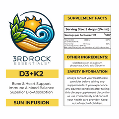 Vitamin D3 + K2 - Liquid Supplement (Chelated) — 1 fl oz