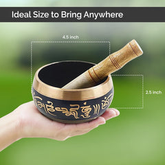 Tibetan Metal Singing Bowl for Meditation & Relaxation
