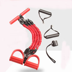 Multifunction Fitness Pedal Exerciser with Elastic Resistance Bands