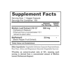 NusaPure Mullein Leaf Capsules 10:1 Extract