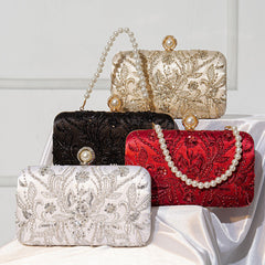 Beaded-embroidery Tote Bag In A Modern Chinese Style For Women