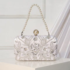 Beaded-embroidery Tote Bag In A Modern Chinese Style For Women