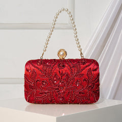 Beaded-embroidery Tote Bag In A Modern Chinese Style For Women