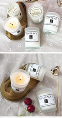 Handmade Soy Wax Scented Candle with Glass Holder
