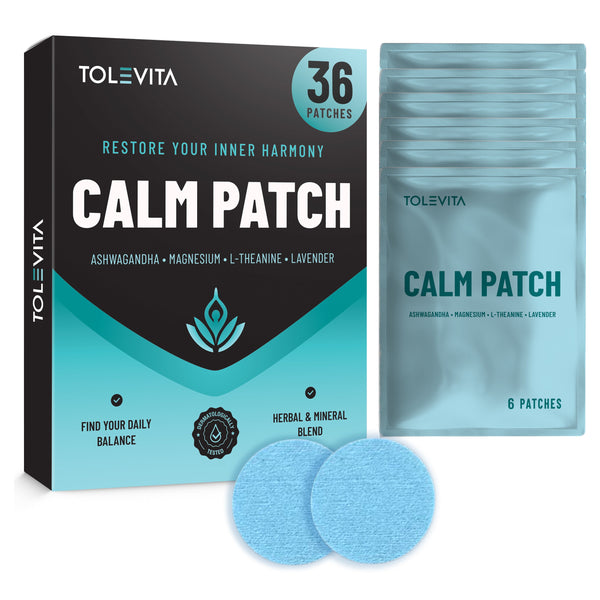 Calm Patches with GABA, Ashwagandha & L-Theanine – 36 Patches