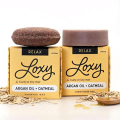 RELAX Moisturizing Shampoo & Conditioner Bar with Argan Oil