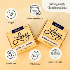 RELAX Moisturizing Shampoo & Conditioner Bar with Argan Oil